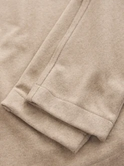 Mokkabruin - Soft Brushed Finish Slouch Neck Longsleeve Sweatshirt