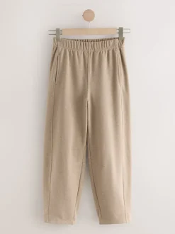 Mokkabruin - Soft Brushed Finish Barrel Leg Trousers