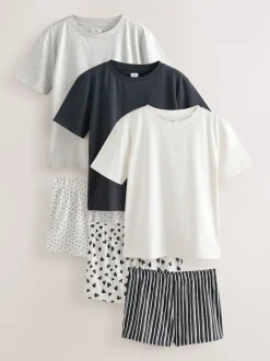 Monochroom - Korte pyjamaset 3 stuks