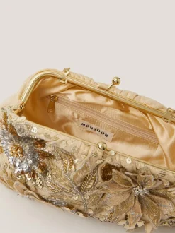 Monsoon Bloom Floral Embellished Clutch Bag