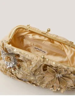 Monsoon Bloom Floral Embellished Clutch Bag