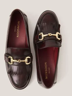 Monsoon Britt Fringe Leather Loafers