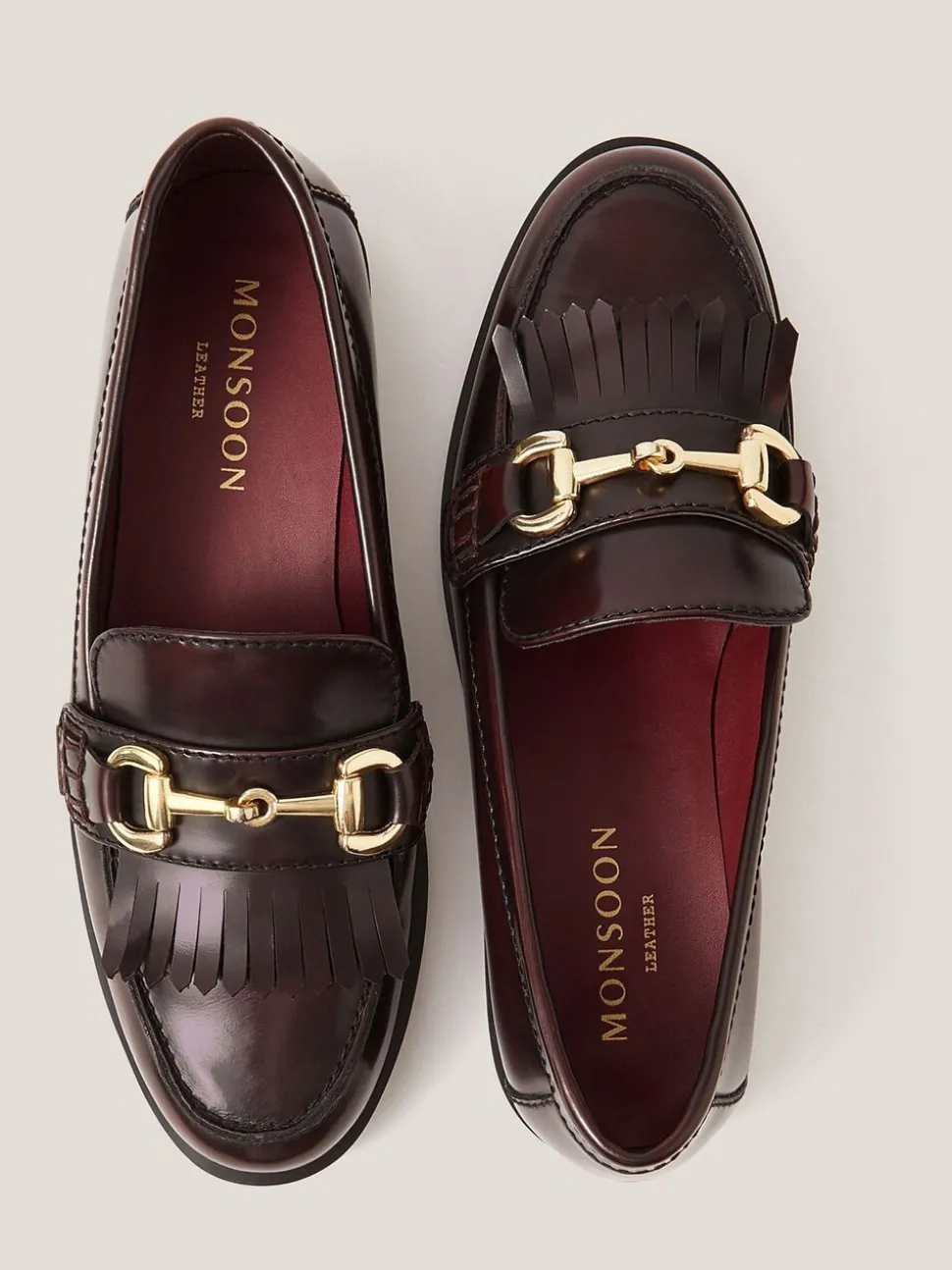 Monsoon Britt Fringe Leather Loafers