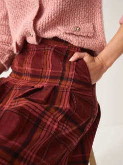 Monsoon Charly Check Midi Skirt