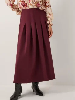 Monsoon Dani Pleat Midi Skirt