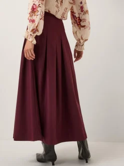 Monsoon Dani Pleat Midi Skirt