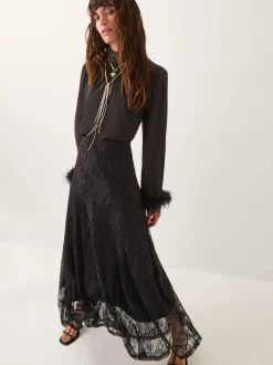 Monsoon Luna Lace Maxi Skirt