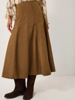 Monsoon Macy Suedette A-Line Midi Skirt