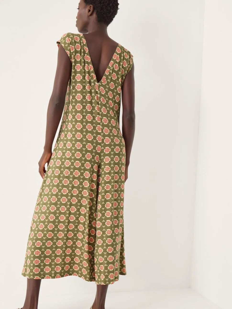Monsoon Maddie Sleeveless Floral Print Jumpsuit