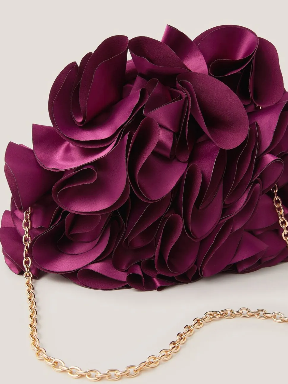 Monsoon Mindy Corsage Satin Clutch Bag