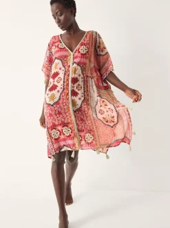 Monsoon Patti Tile Print Mini Kaftan