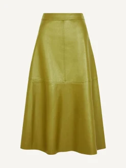 Monsoon Pippa Faux Leather Midi Skirt