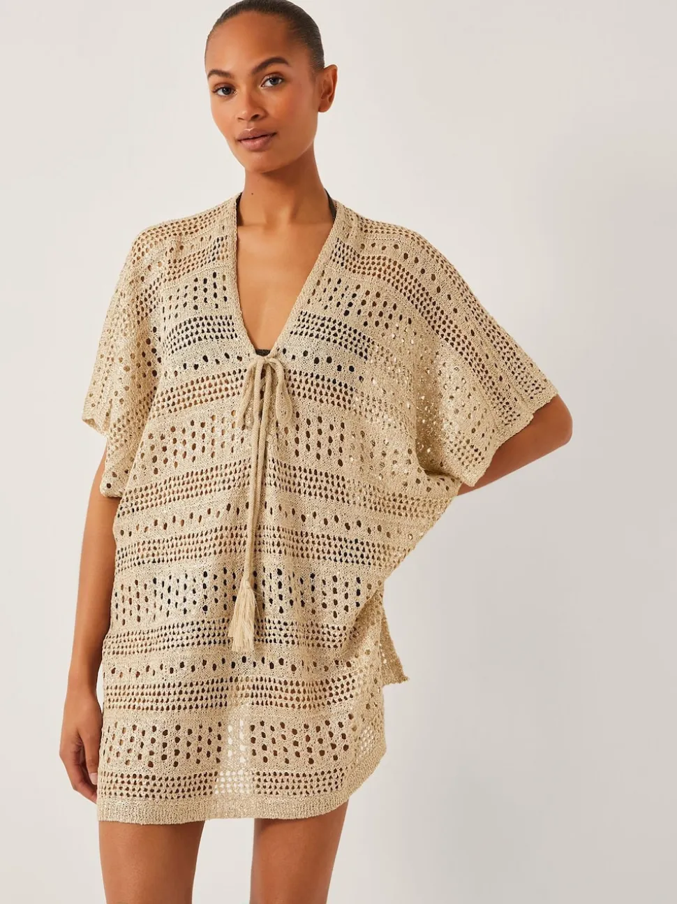 Monsoon Rosa Knit Mini Kaftan