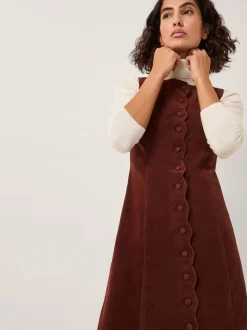 Monsoon Rubi Sleeveless Scallop Midi Dress