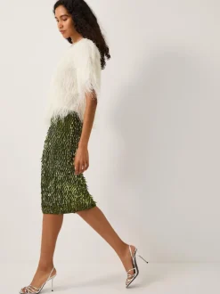 Monsoon Serenity Sequin Midi Skirt