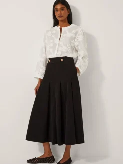 Monsoon Shan Stretch Corduroy Midi Skirt