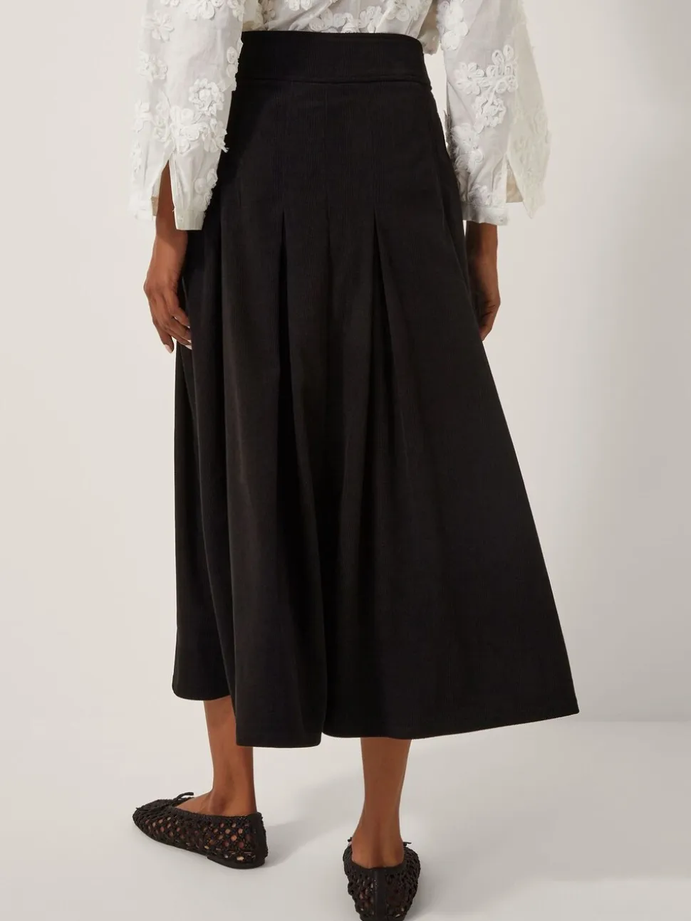 Monsoon Shan Stretch Corduroy Midi Skirt