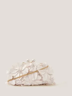 Monsoon Suvi Flower Embellished Clutch Bag