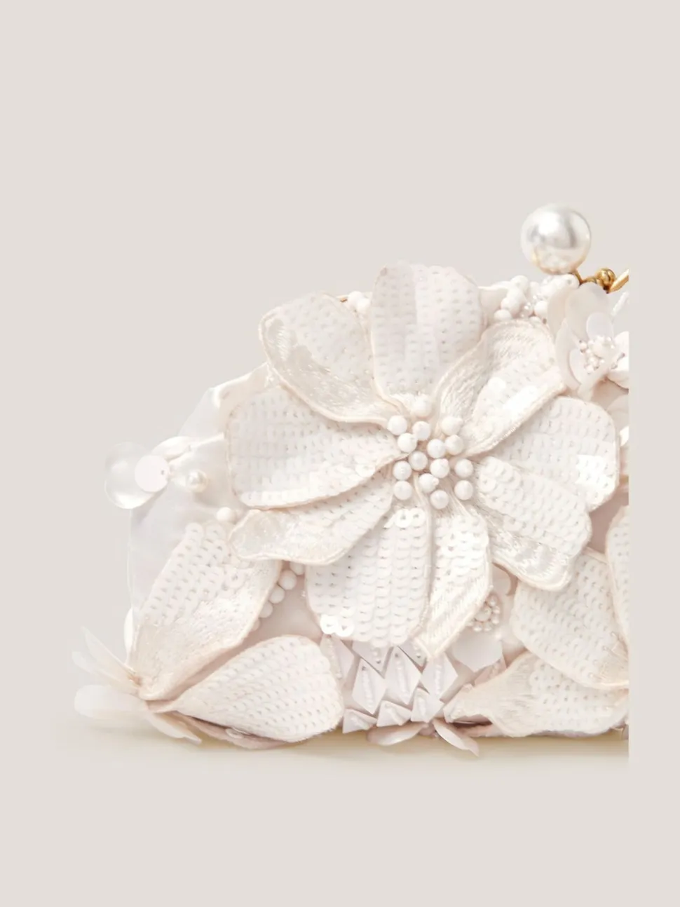 Monsoon Suvi Flower Embellished Clutch Bag