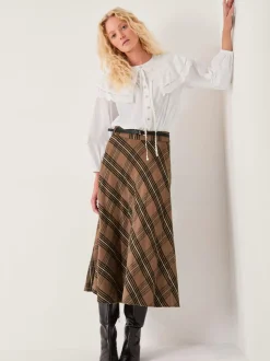 Monsoon Willa Check Midi Skirt