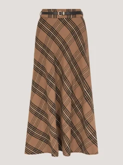 Monsoon Willa Check Midi Skirt