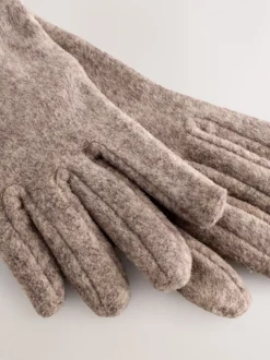 Moutkleurig - Fleece handschoenen