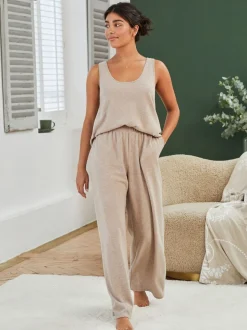 Moutkleurig - Laura Ashley Gebreide loungehemdje