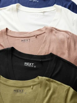 Multi - 5 Slouch T-shirts van katoenen Modal