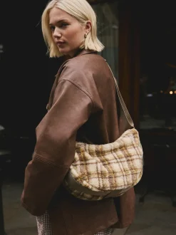 Multi - Borg Sling Checkered Cross-Body Bag