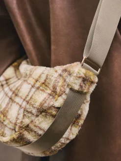 Multi - Borg Sling Checkered Cross-Body Bag