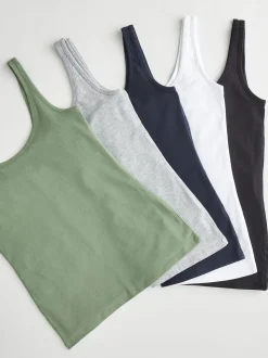 Multi - Set van 5 hemdjes met dik bandje