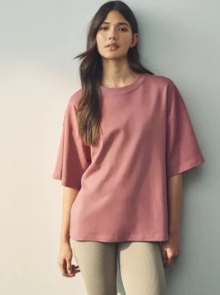 Multi - Verpakking van 5 100% katoenen boxy T-shirts met korte mouwen