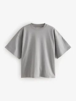 Multi - Verpakking van 5 100% katoenen boxy T-shirts met korte mouwen