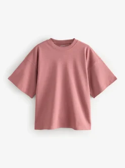 Multi - Verpakking van 5 100% katoenen boxy T-shirts met korte mouwen