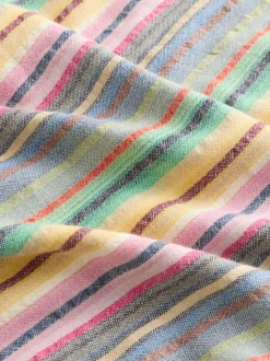 Multi-coloured Stripe - Broek met wijde pijpen en elastische taille