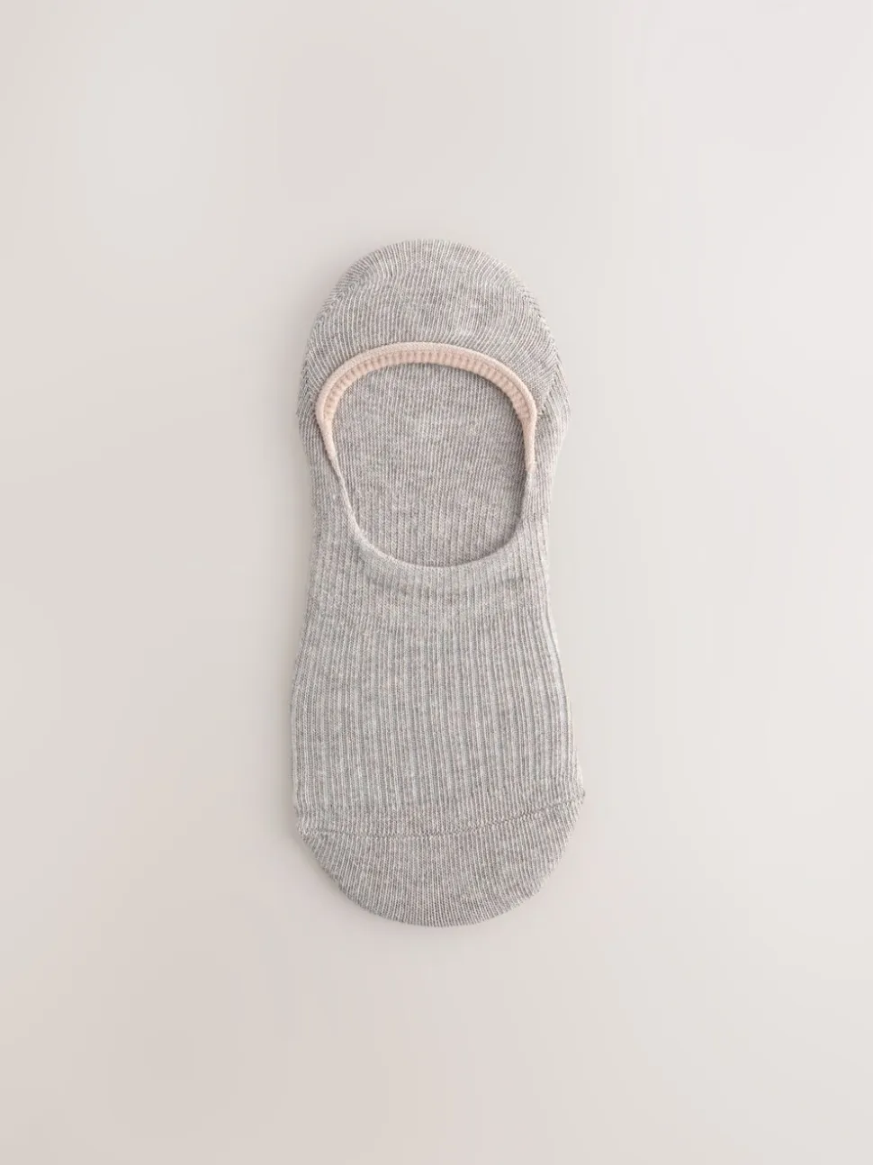Naturel geribbeld - 4 Paar footsies