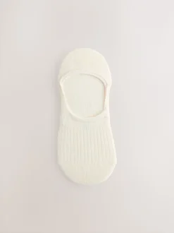 Naturel geribbeld - 4 Paar footsies