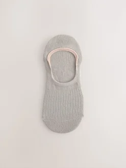 Naturel geribbeld - 4 Paar footsies