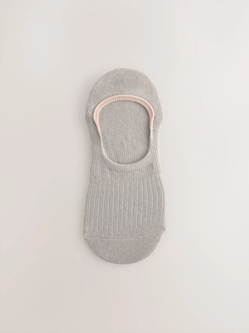 Naturel geribbeld - 4 Paar footsies