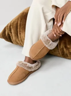 Natuurlijk - Hush Puppies Amara winterpantoffels met imitatiebontvoering
