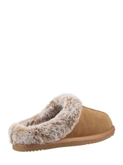 Natuurlijk - Hush Puppies Amara winterpantoffels met imitatiebontvoering