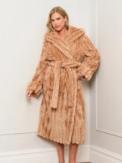 Natuurlijk - Jim Jam the Label Chocolate Ribbed Dressing Brown Gown
