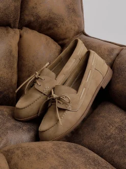 Natuurlijk - Linzi Vanish Slip-On Loafers With Lace Detailing