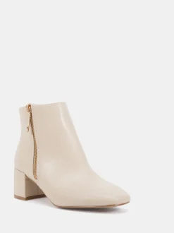 Natuurlijk - Novo Kate Zip Side Square Toe Block Heel Ankle Boots
