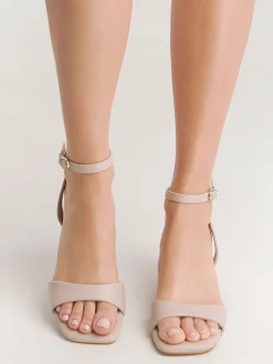 Natuurlijk - Simply Be Barely There on Low Block Heels in Extra Wide Fit