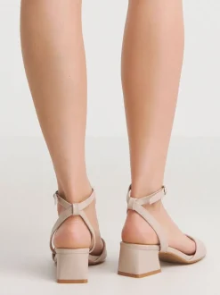Natuurlijk - Simply Be Barely There on Low Block Heels in Extra Wide Fit