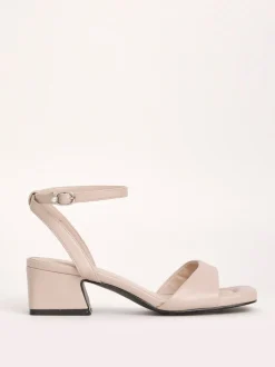 Natuurlijk - Simply Be Barely There on Low Block Heels in Extra Wide Fit