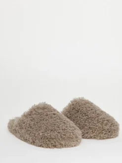 Natuurlijk - Simply Be Shaggy Fur Mule Slippers