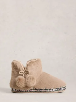 Natuurlijk - White Stuff pantoffels van imitatiebont