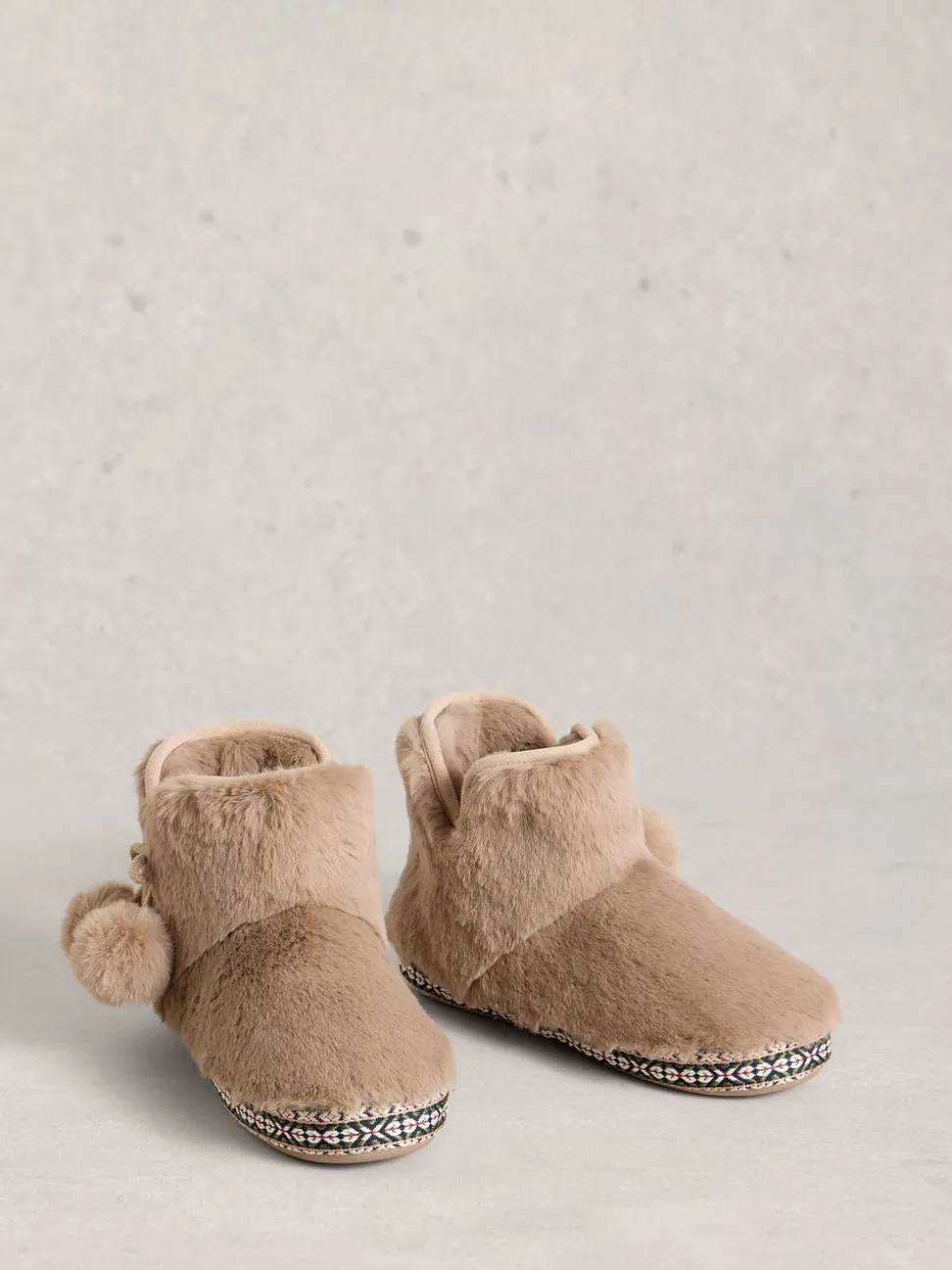Natuurlijk - White Stuff pantoffels van imitatiebont